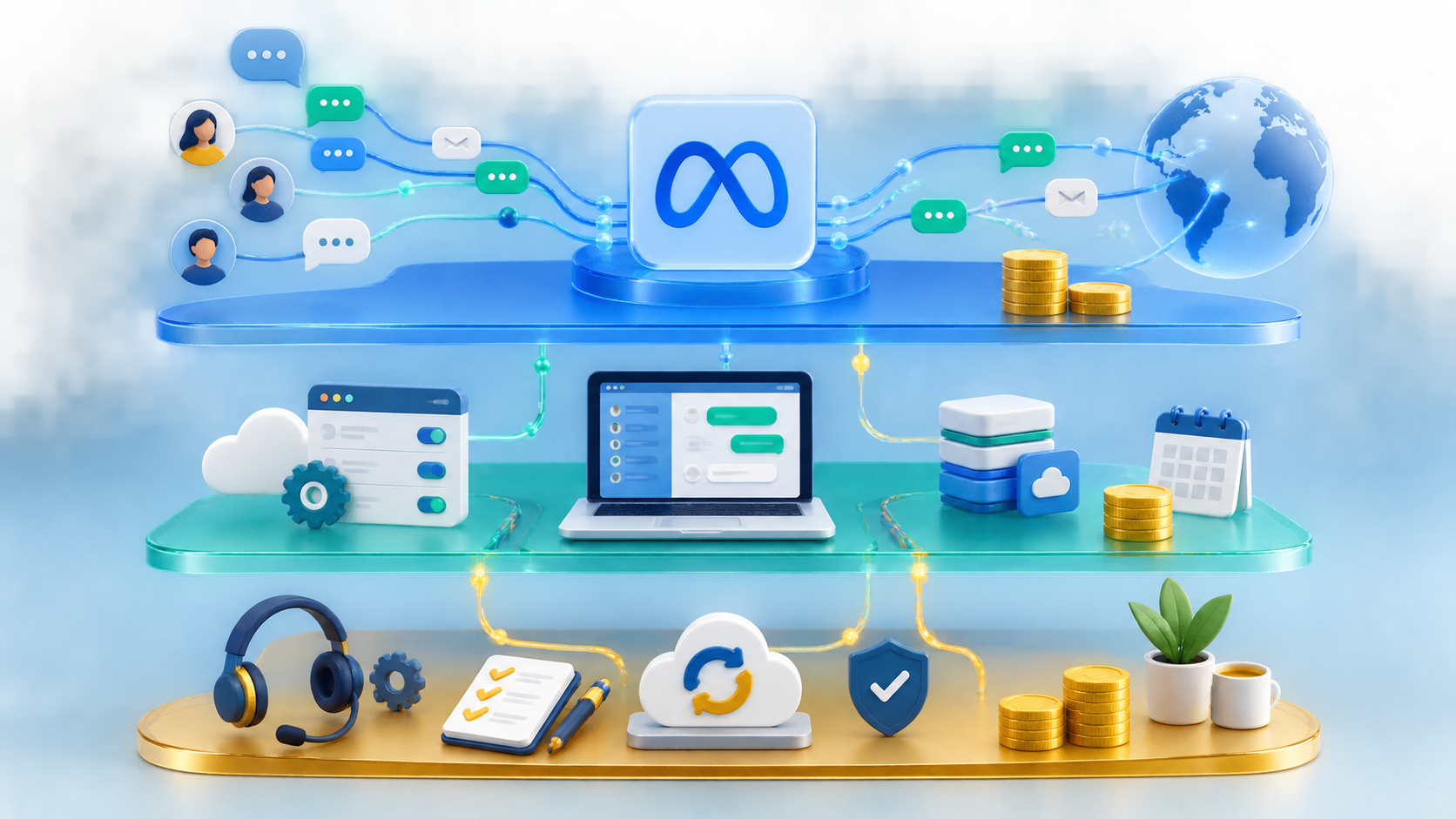Painel de custos do WhatsApp Business Platform e assinatura da solução