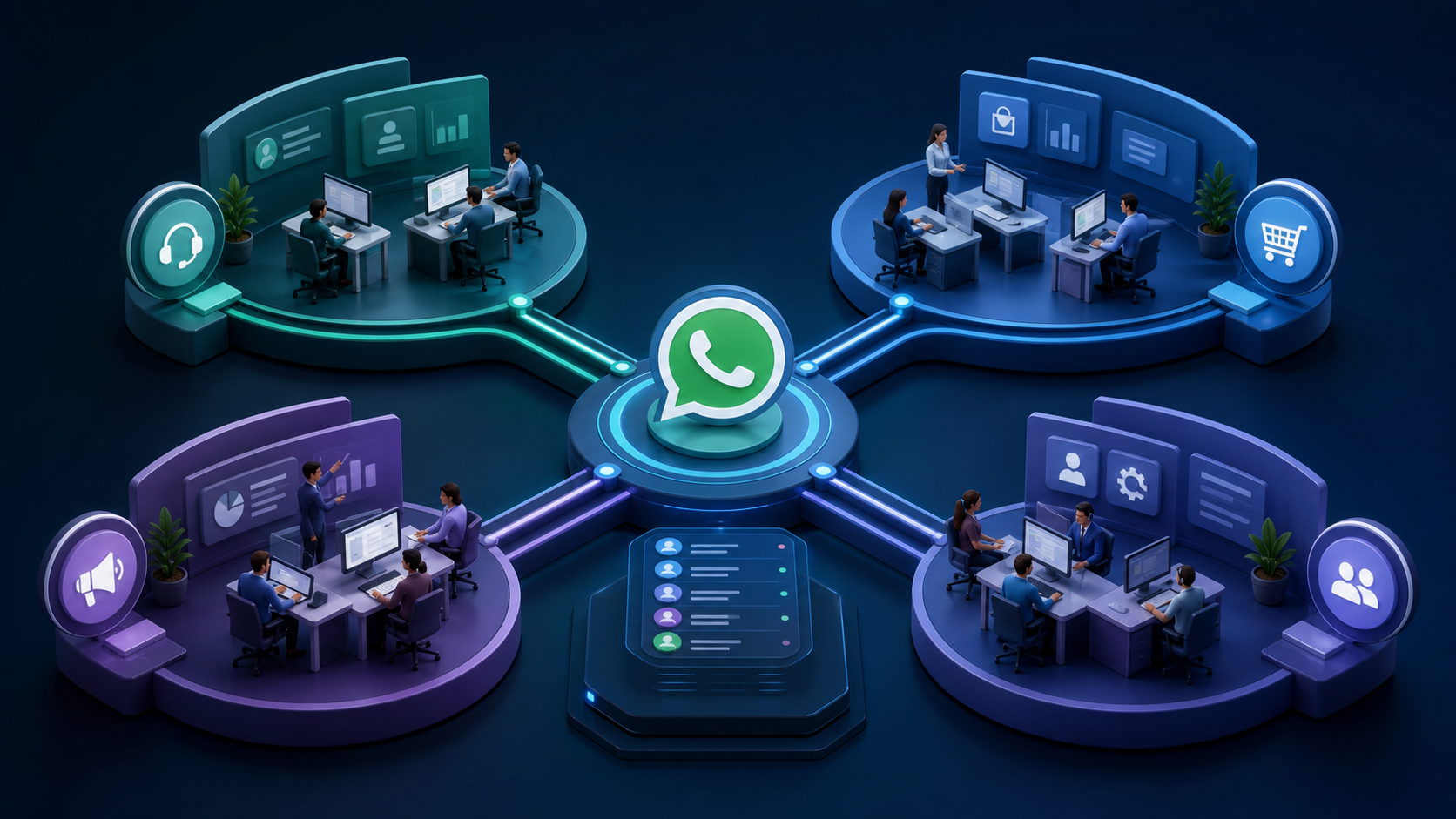 Conversas separadas por linha para apoiar organização operacional em CRM